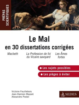 cover image of Le Mal en 30 dissertations corrigées
